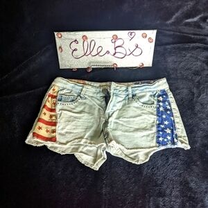 American Flag Jean Shorts 9